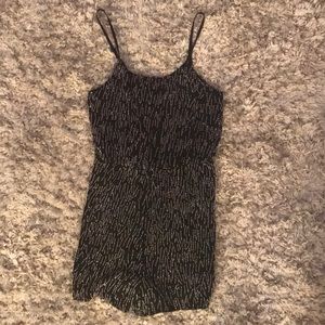Alice + Olivia black black romper/gold beading